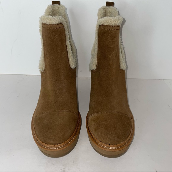 Sam Edelman Women's Reagan Wedge Booties Toffee Suede 7 M - Picture 11 of 11